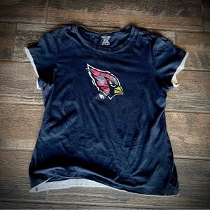 RBK Arizona Cardinals NFL black t shirt with bird logo L